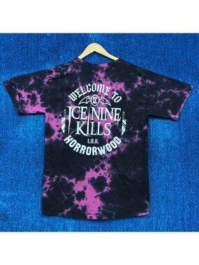 Ice Nine Kills Horrorwood Pink/Black Rock Tie-Dye T-Shirt Size Large
